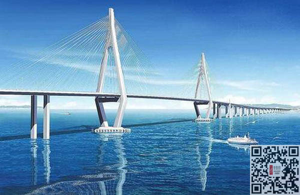 建成后的港澳珠大桥效果图
