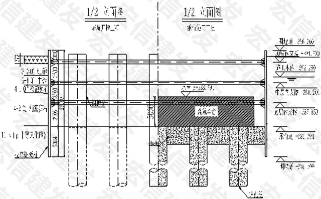 靜壓植樁機壓入法投入工程中19#主墩鋼圍堰設計圖